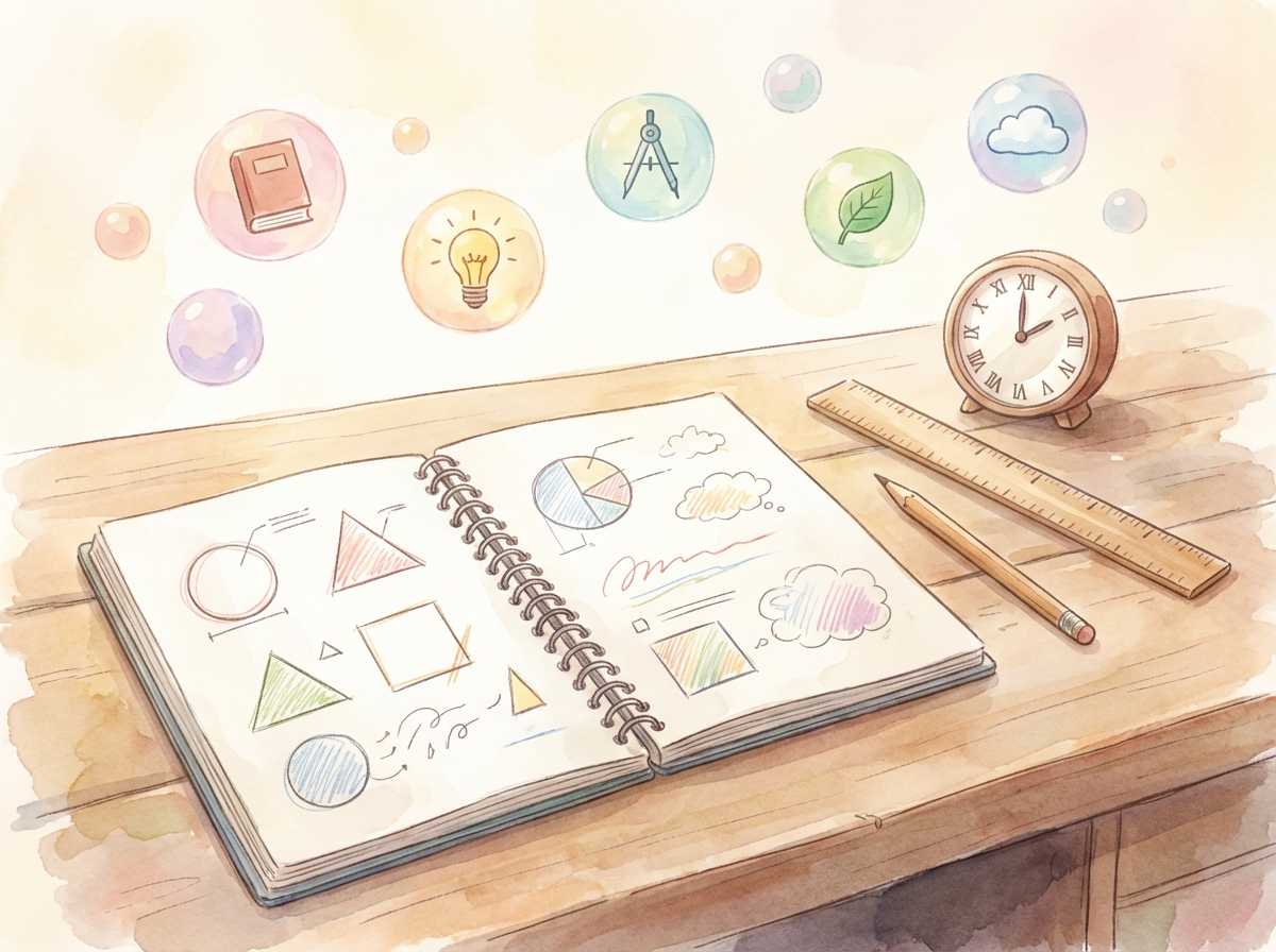 אילוסטרציה מחברת אסטרטגיות למידה